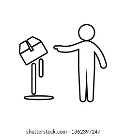 power man of thought icon. Element of hero for mobile concept and web apps icon. Outline, thin line icon for website design and development, app development