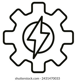 Power Management icon line vector illustration