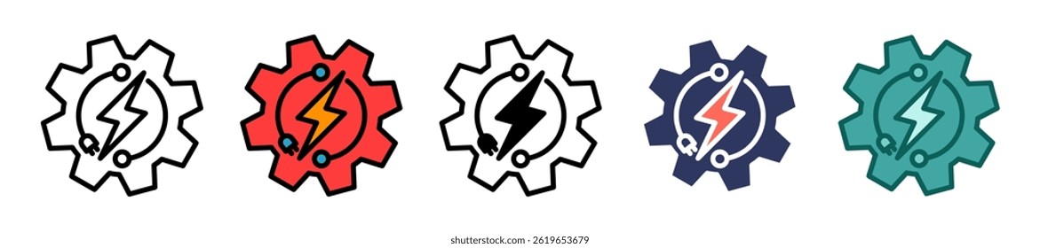 Power Management Icon multiple Vector Illustration