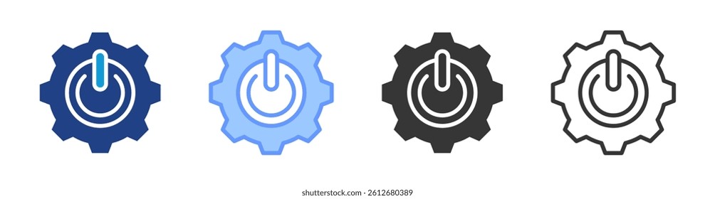 Power management icon set multiple style collection