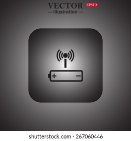 power management through a wi-fi network, web icon. vector design
