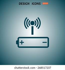 power management through a wi-fi network. icon. vector design