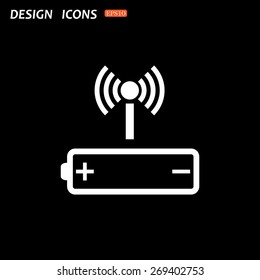 power management through a wi-fi network. icon. vector design