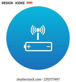 power management through a wi-fi network. icon. vector design