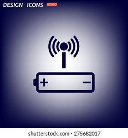 power management through a wi-fi network. icon. vector design