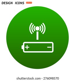 power management through a wi-fi network. icon. vector design