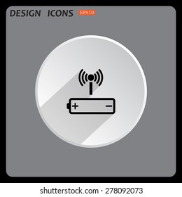 power management through a wi-fi network. icon. vector design