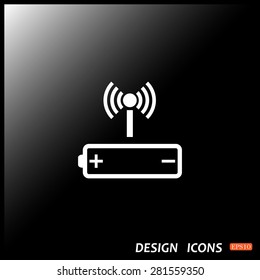 power management through a wi-fi network. icon. vector design