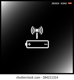 power management through a wi-fi network. icon. vector design