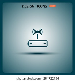 power management through a wi-fi network. icon. vector design