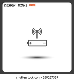 power management through a wi-fi network. icon. vector design
