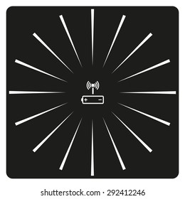 power management through a wi-fi network. icon. vector design