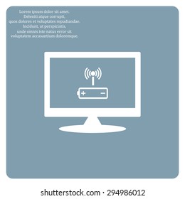power management through a wi-fi network. icon. vector design