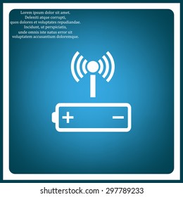 power management through a wi-fi network. icon. vector design