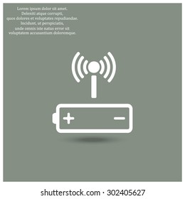 power management through a wi-fi network. icon. vector design