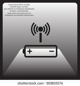 power management through a wi-fi network. icon. vector design