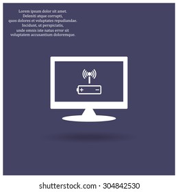 power management through a wi-fi network. icon. vector design