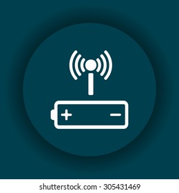 power management through a wi-fi network. icon. vector design