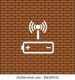 power management through a wi-fi network. icon. vector design