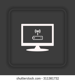 power management through a wi-fi network. icon. vector design