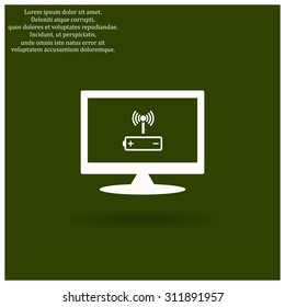 power management through a wi-fi network. icon. vector design