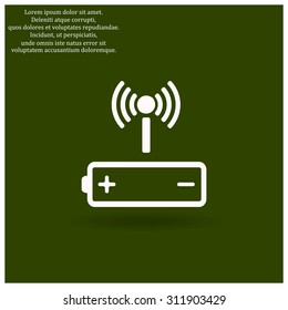 power management through a wi-fi network. icon. vector design