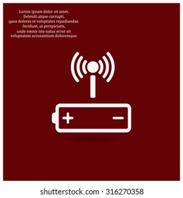 power management through a wi-fi network. icon. vector design