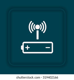 power management through a wi-fi network. icon. vector design