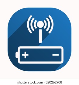 power management through a wi-fi network. icon. vector design
