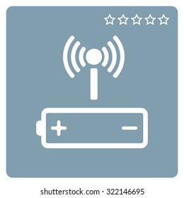 power management through a wi-fi network. icon. vector design