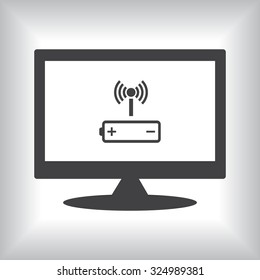 power management through a wi-fi network. icon. vector design