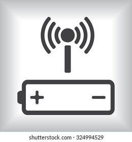 power management through a wi-fi network. icon. vector design