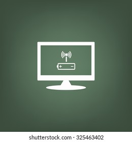 power management through a wi-fi network. icon. vector design