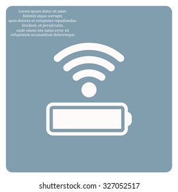 power management through a wi-fi network. icon. vector design