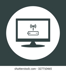 power management through a wi-fi network. icon. vector design