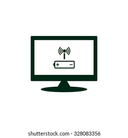 power management through a wi-fi network. icon. vector design