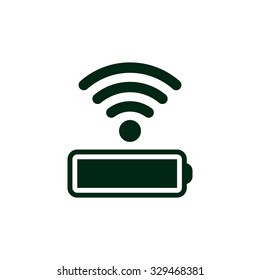 power management through a wi-fi network. icon. vector design