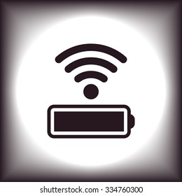 power management through a wi-fi network. icon. vector design