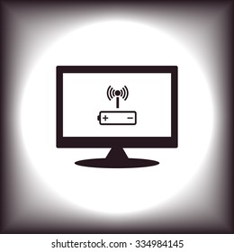 power management through a wi-fi network. icon. vector design