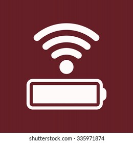 power management through a wi-fi network. icon. vector design