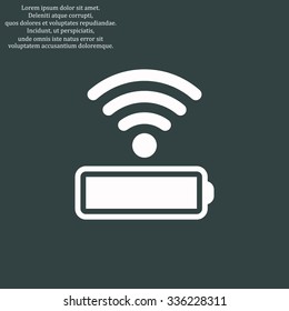 power management through a wi-fi network. icon. vector design