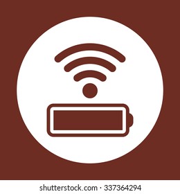 power management through a wi-fi network. icon. vector design