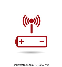 power management through a wi-fi network. icon. vector design