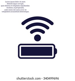 power management through a wi-fi network. icon. vector design