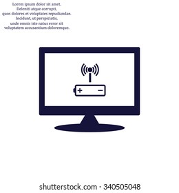 power management through a wi-fi network. icon. vector design
