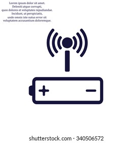 power management through a wi-fi network. icon. vector design