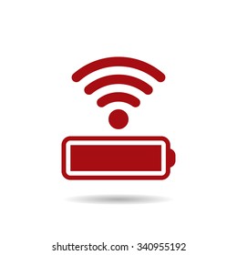 power management through a wi-fi network. icon. vector design