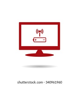 power management through a wi-fi network. icon. vector design