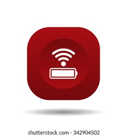 power management through a wi-fi network. icon. vector design