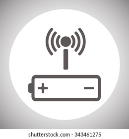 power management through a wi-fi network. icon. vector design